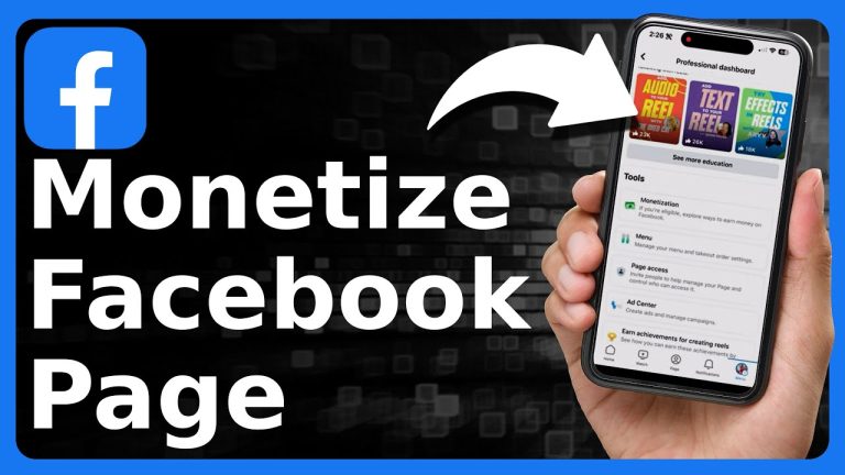 Facebook page monetization